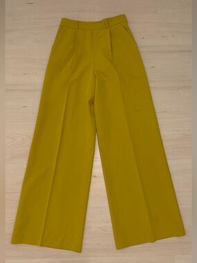 ASOS Wide Leg Pants in Mustard Yellow